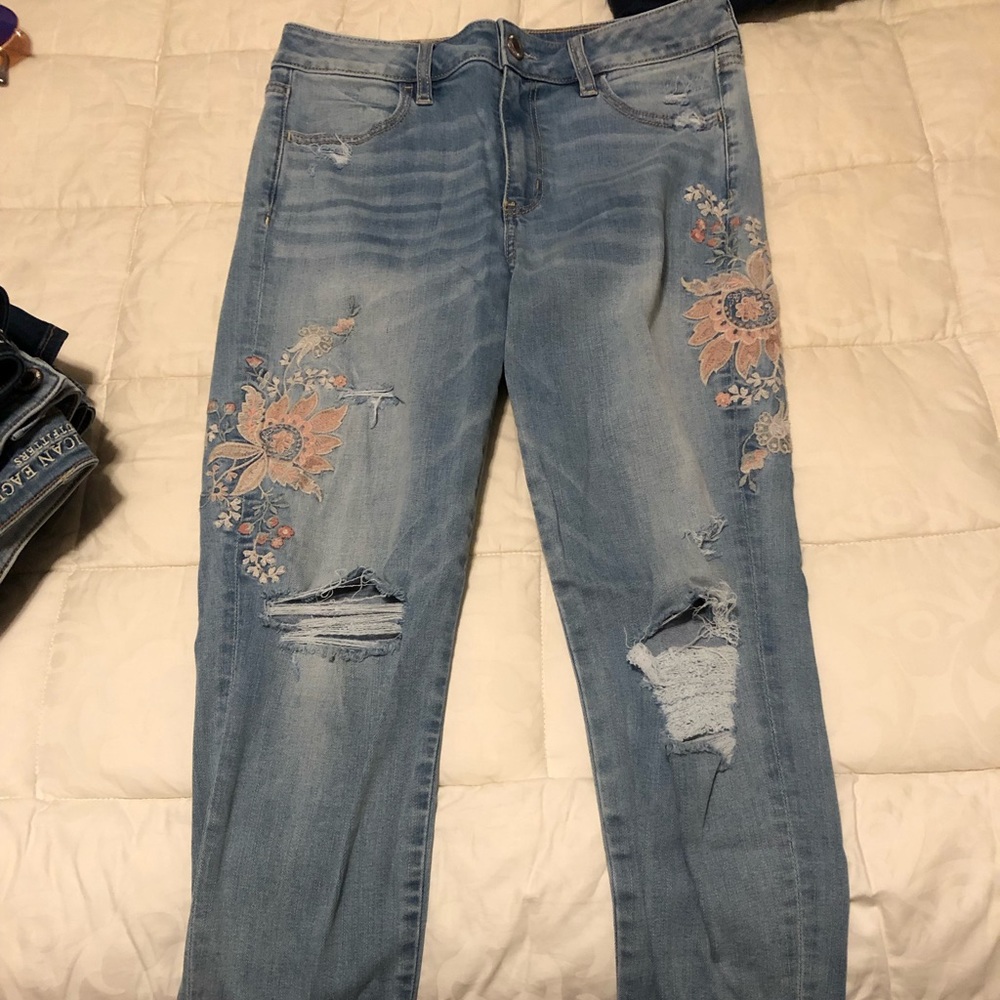American Eagle hi-rise cropped jegging 8short